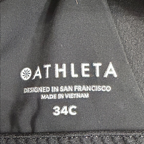 Athleta Black Women's Sports Bra 34C - Picture 7 of 7